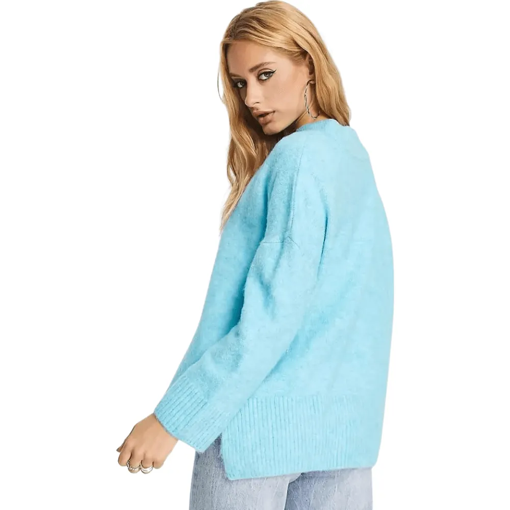 Topshop Women's Brushed Jumper - Blue