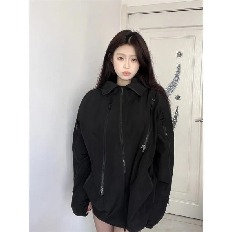 Unisex Full Zip Raincoat Hooded Jacket