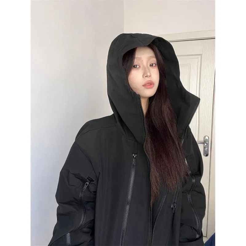 Unisex Full Zip Raincoat Hooded Jacket