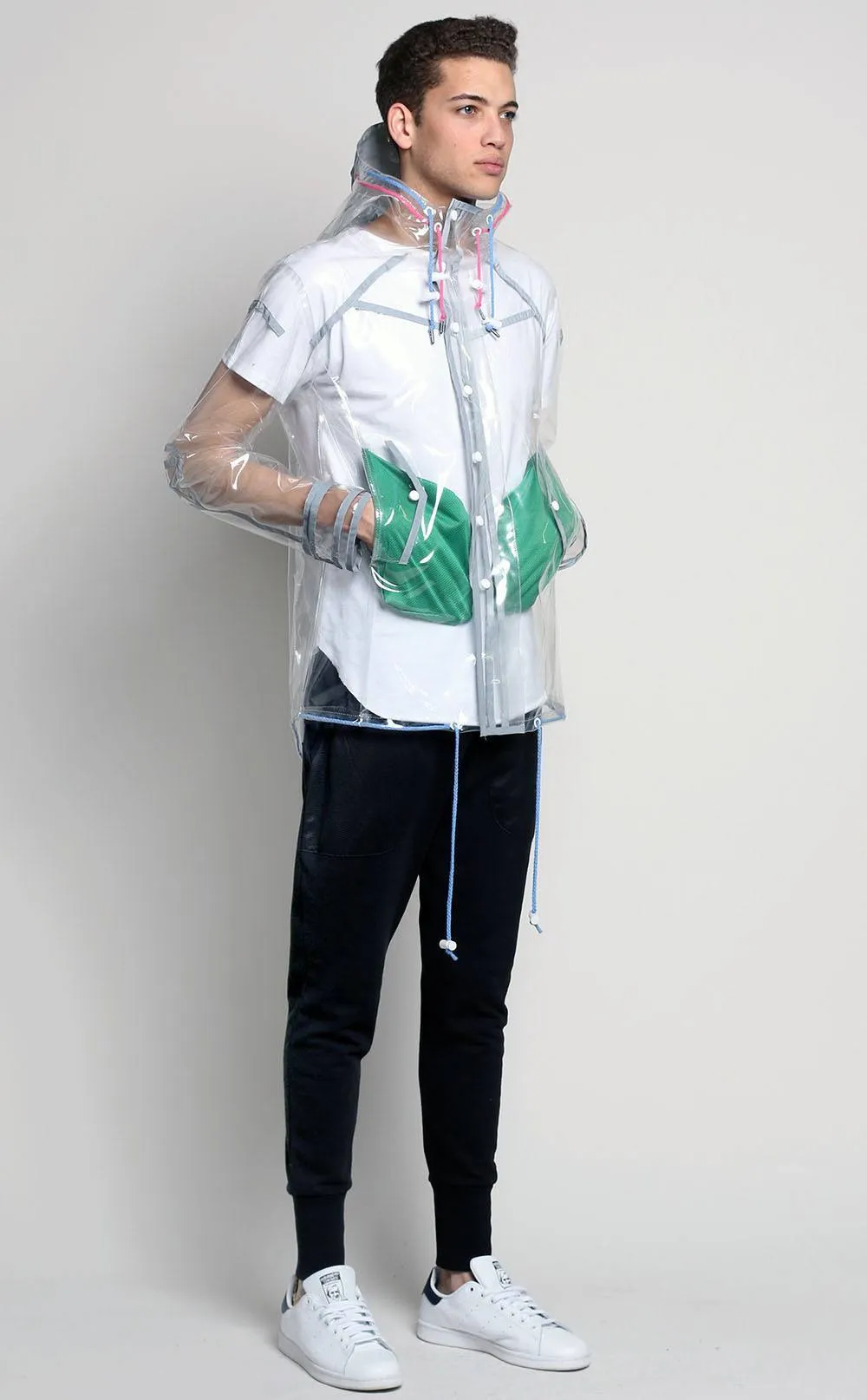 Unknown clear raincoat with 3M piping