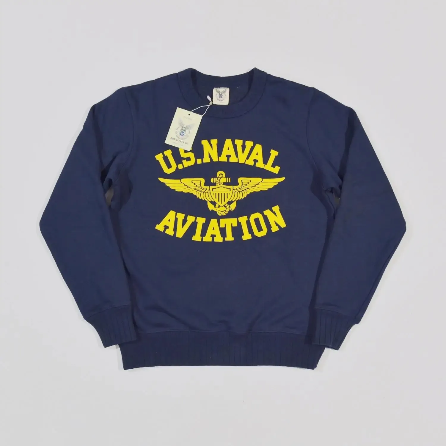 US Naval Aviation Sweatshirt Crewneck Military Print Fleece Pullover