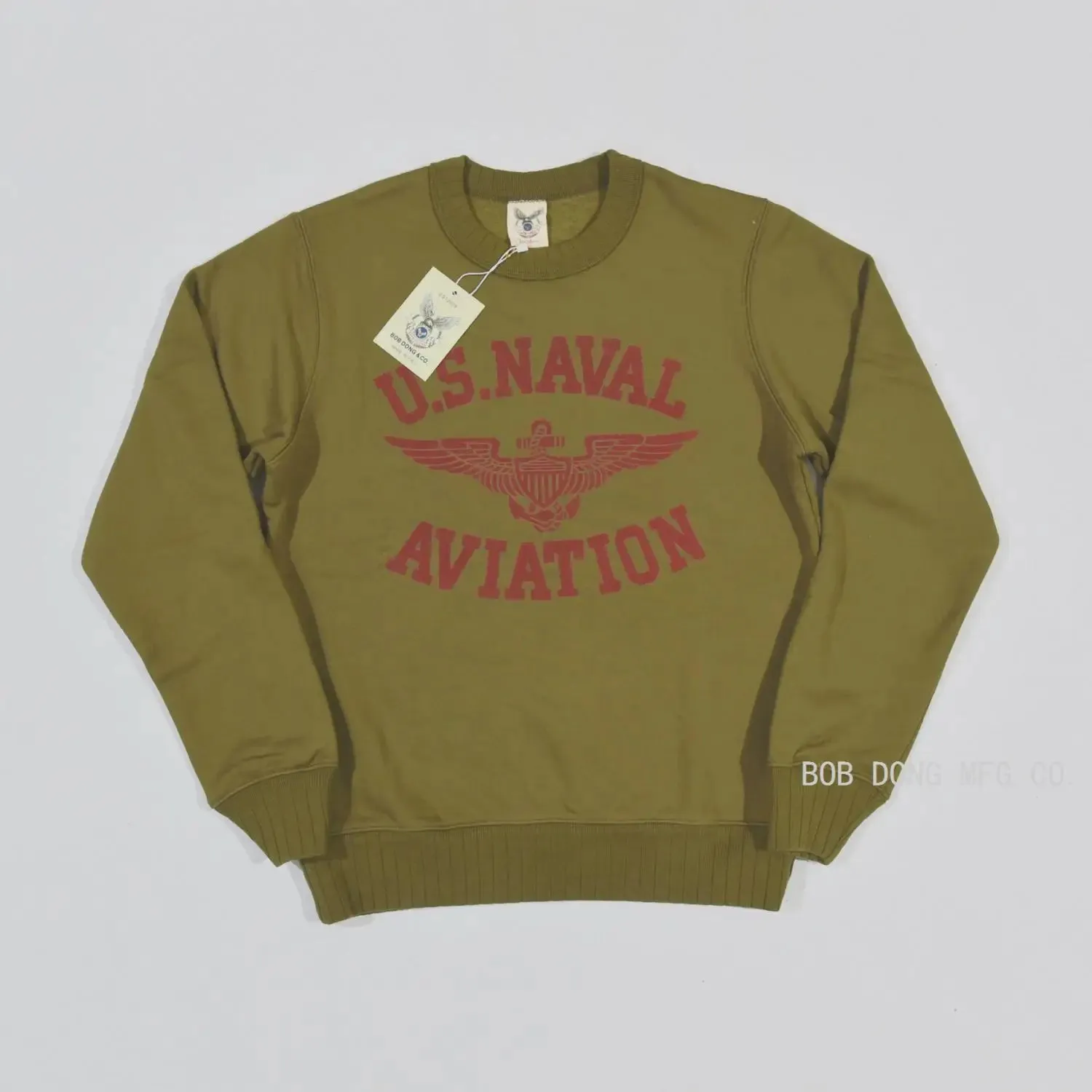 US Naval Aviation Sweatshirt Crewneck Military Print Fleece Pullover