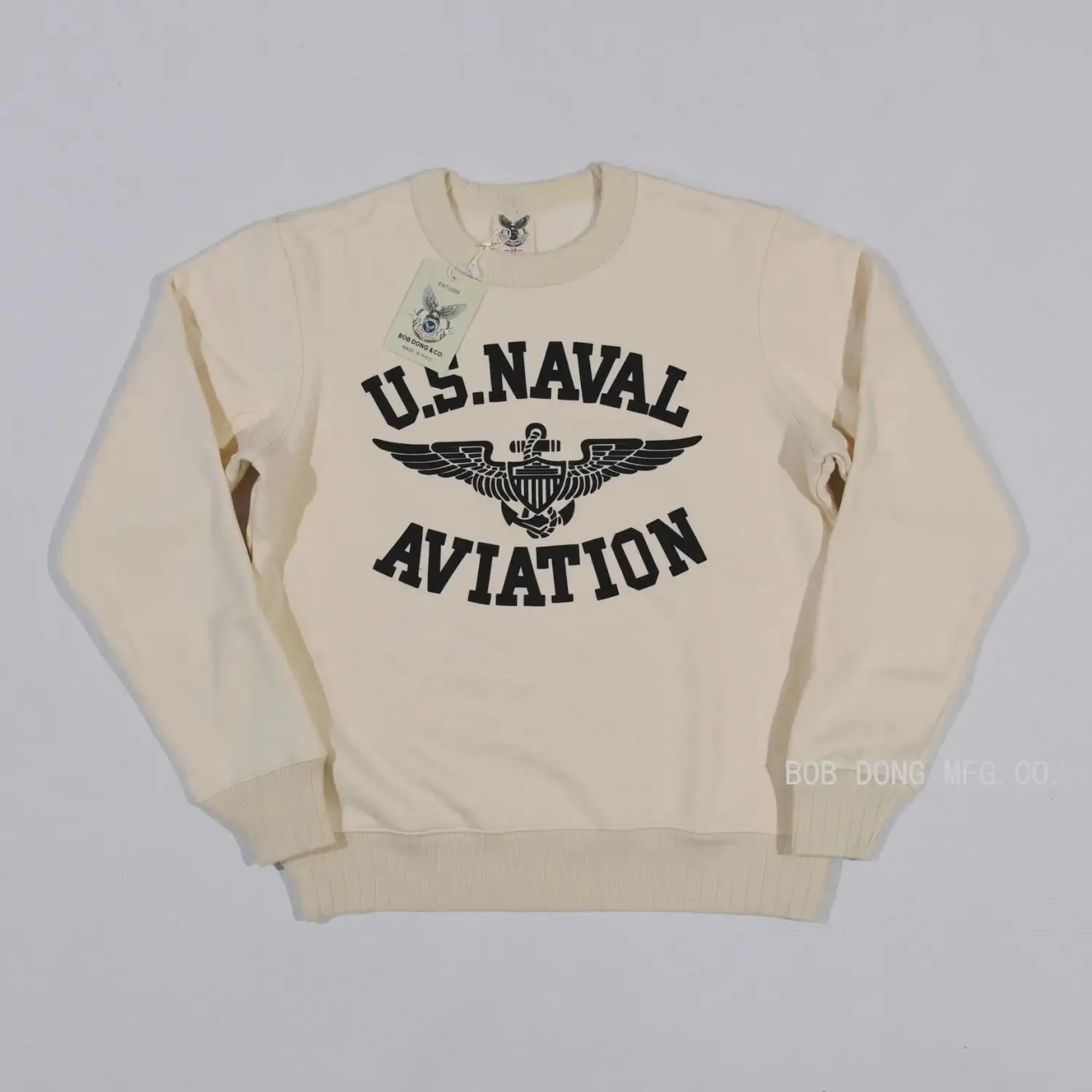 US Naval Aviation Sweatshirt Crewneck Military Print Fleece Pullover