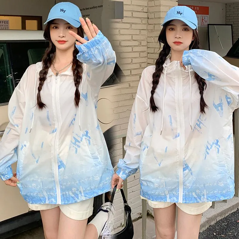 UV-Protective Versatile Breathable Loose Fit Lightweight Thin Raincoat Hooded Jacket