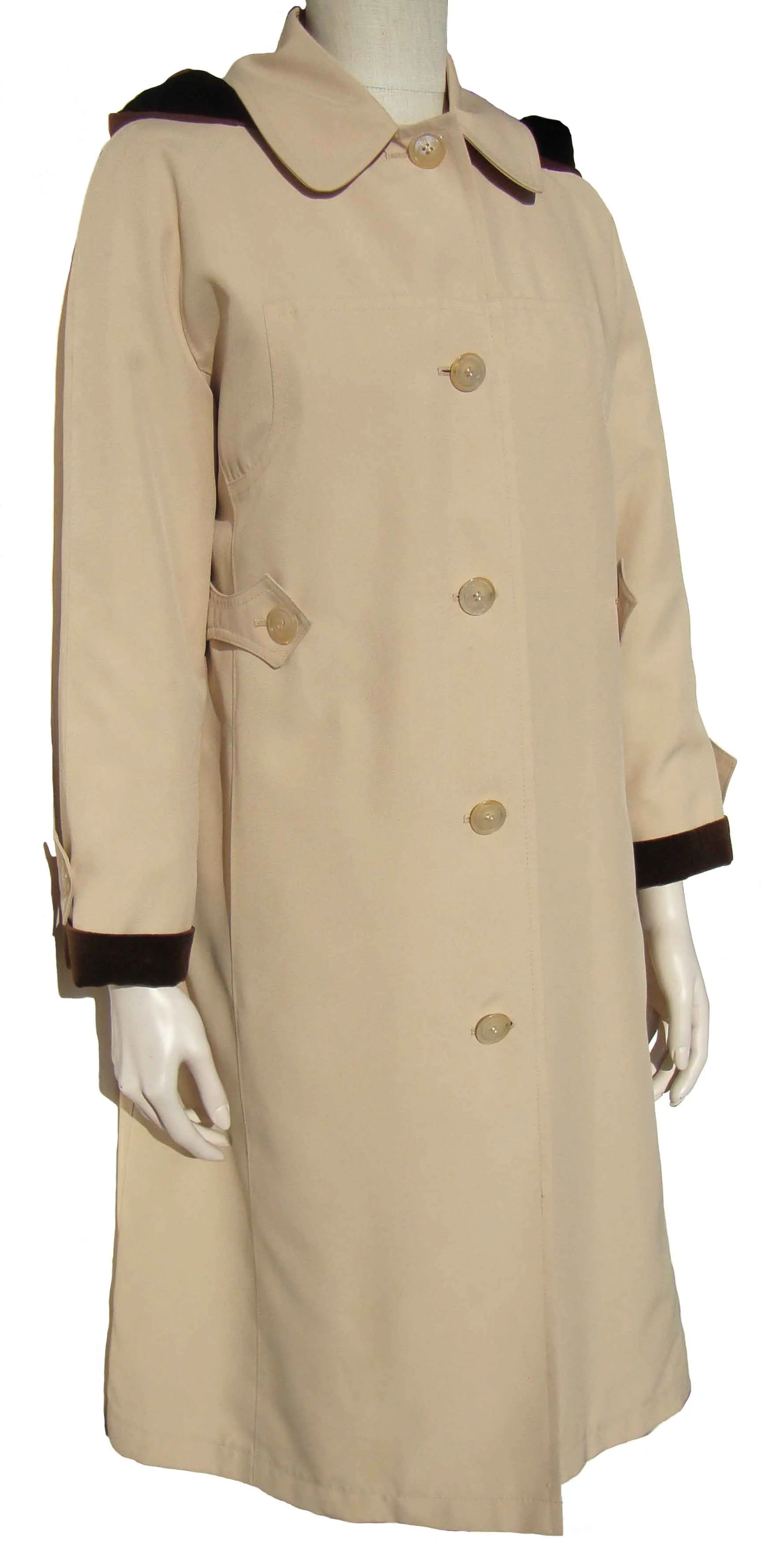 Vintage Trench Coat Misty Harbor Spy Girl Raincoat M