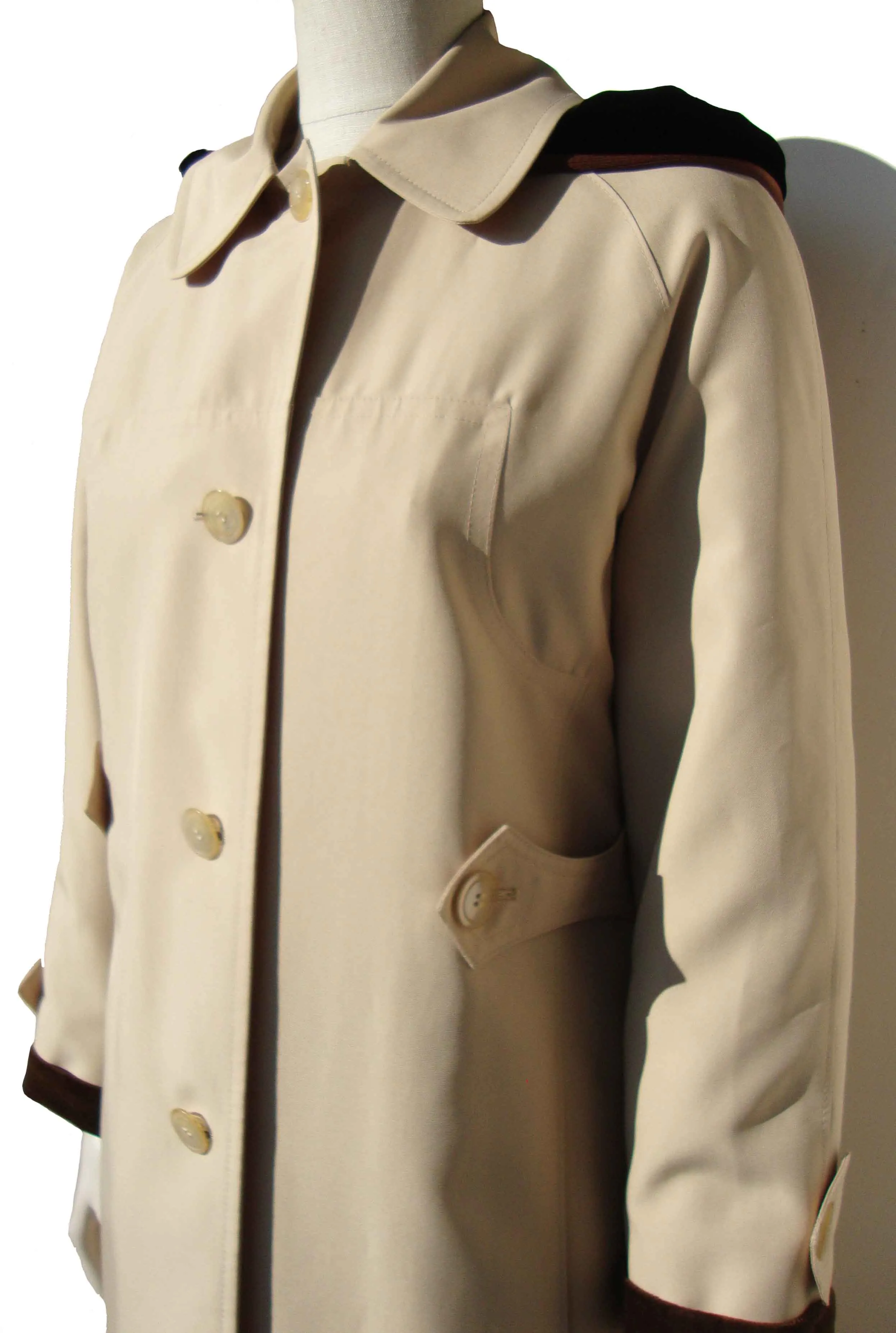 Vintage Trench Coat Misty Harbor Spy Girl Raincoat M