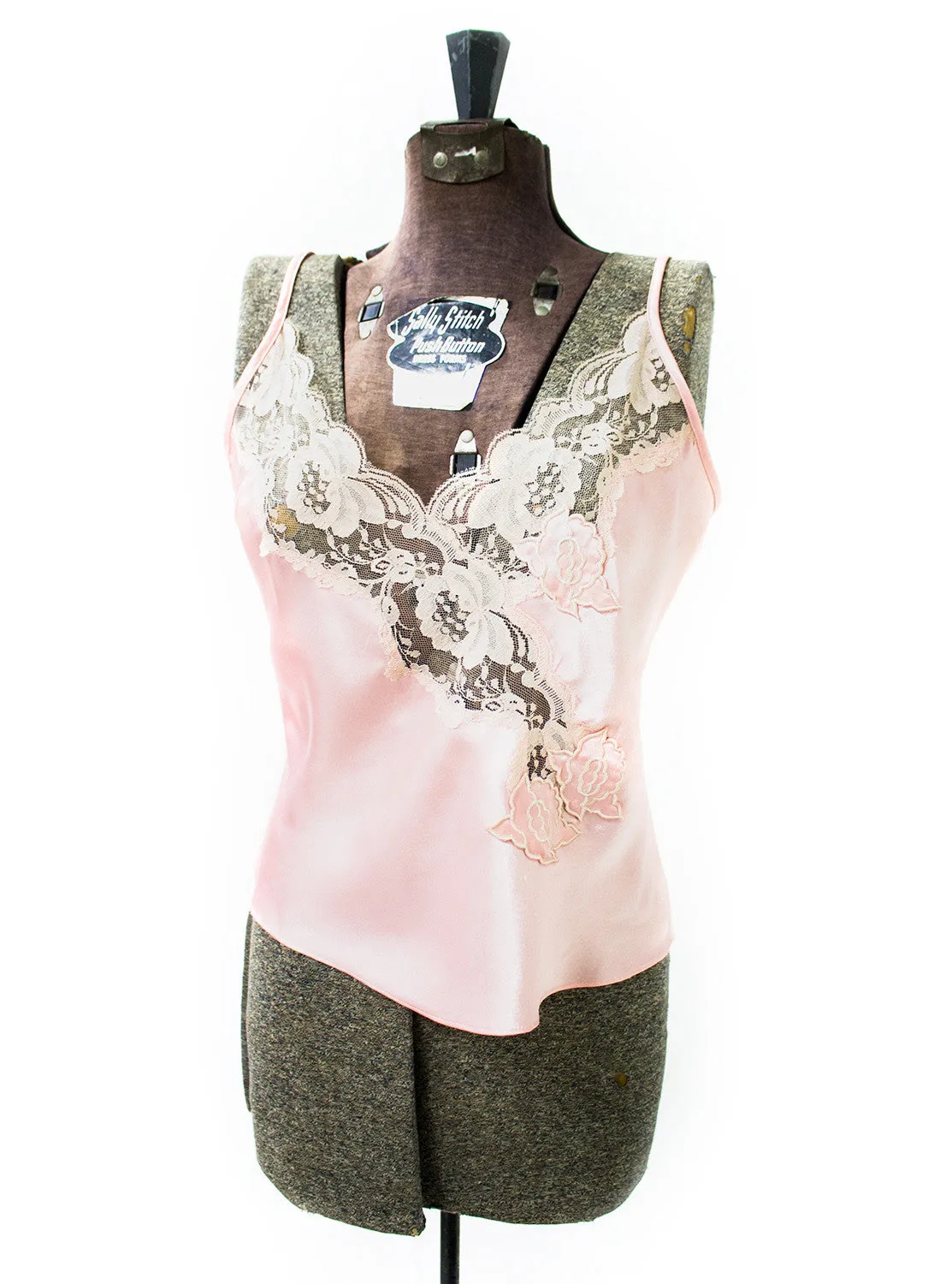 Vintage Women’s Pink Slip Lace Tops - Seashell Slip Top