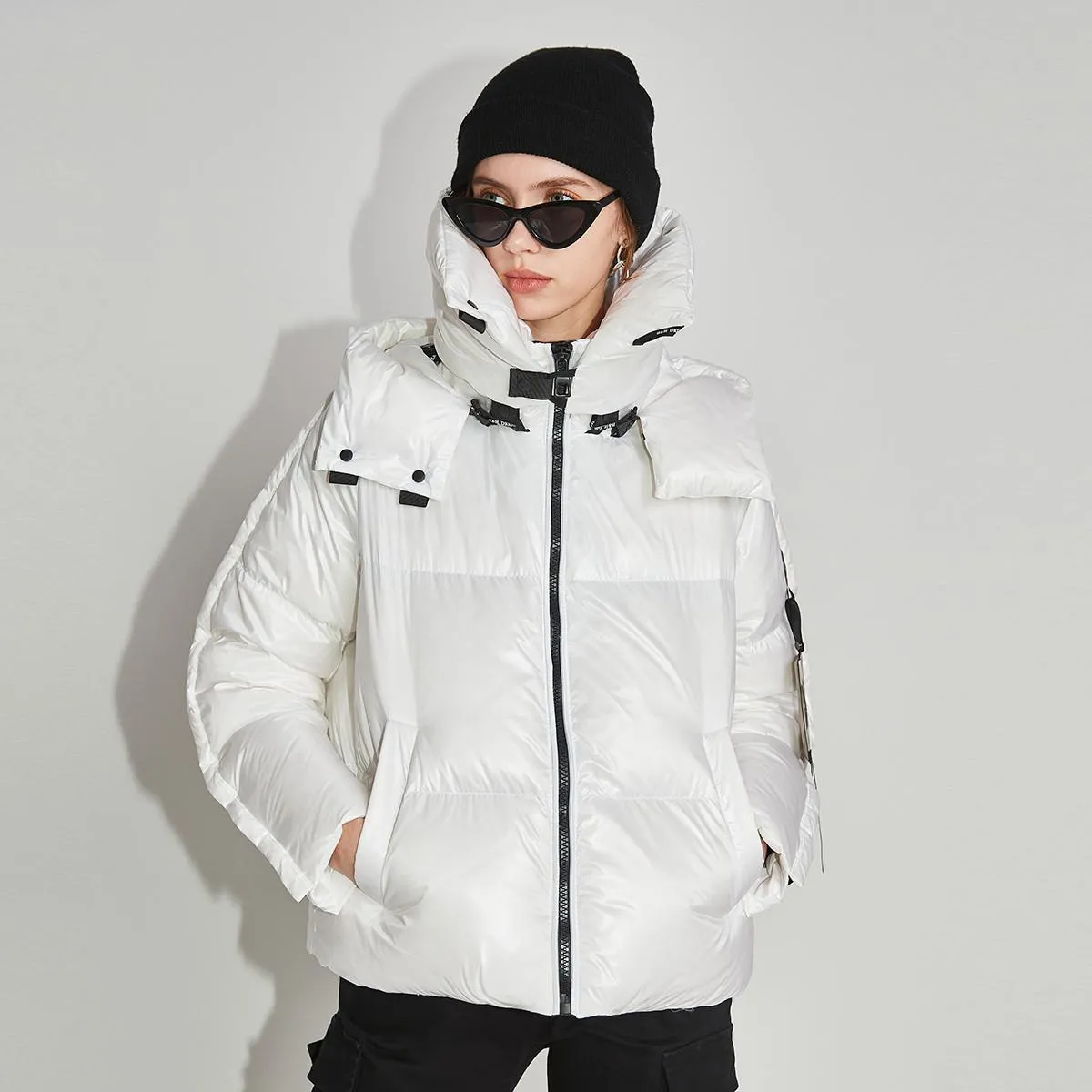 Waterproof Puffa Cropped Down Jacket