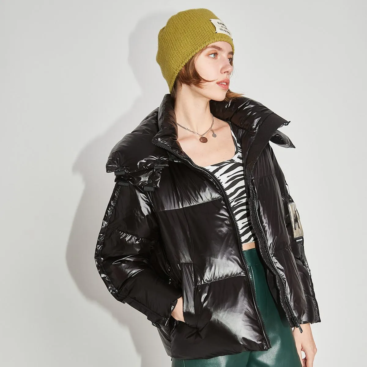 Waterproof Puffa Cropped Down Jacket