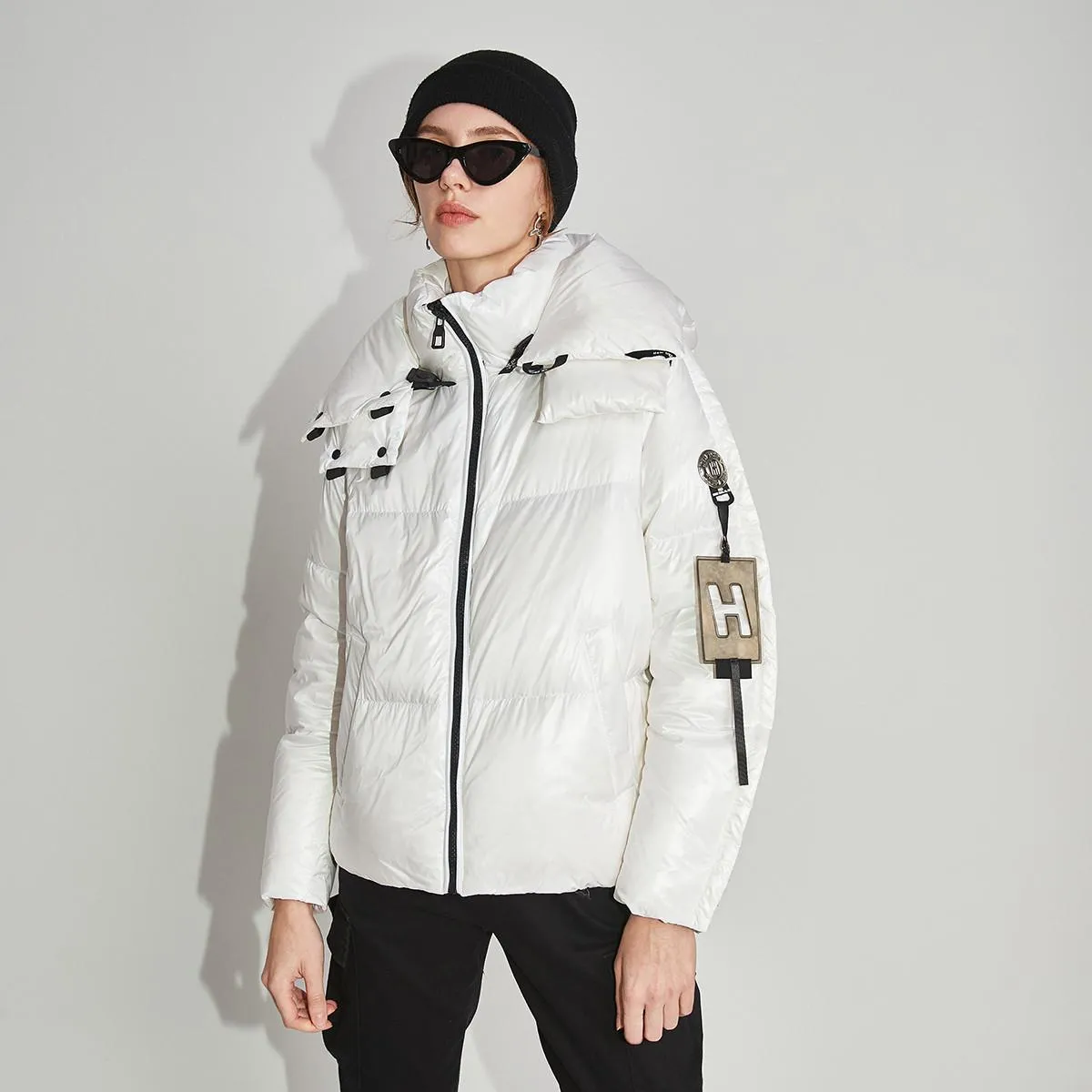 Waterproof Puffa Cropped Down Jacket