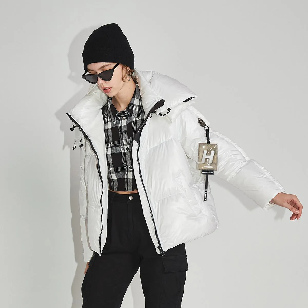 Waterproof Puffa Cropped Down Jacket