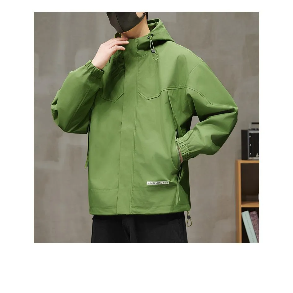 Waterproof Workwear Style Raincoat Hooded Jacket