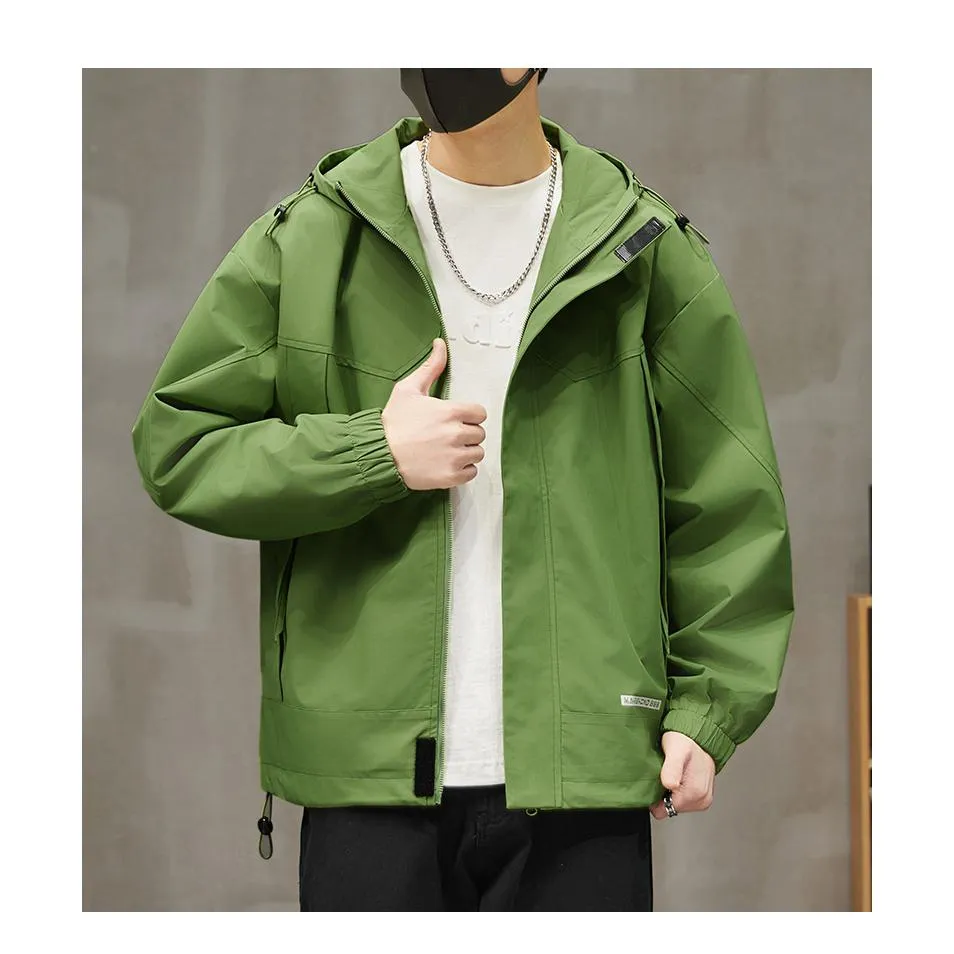 Waterproof Workwear Style Raincoat Hooded Jacket