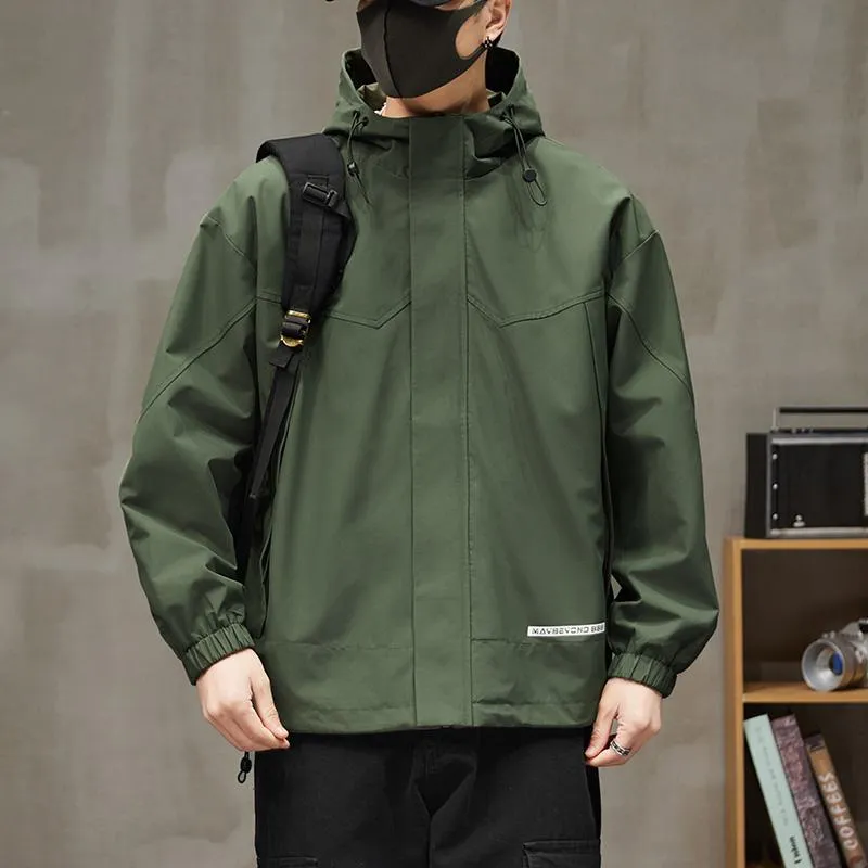 Waterproof Workwear Style Raincoat Hooded Jacket