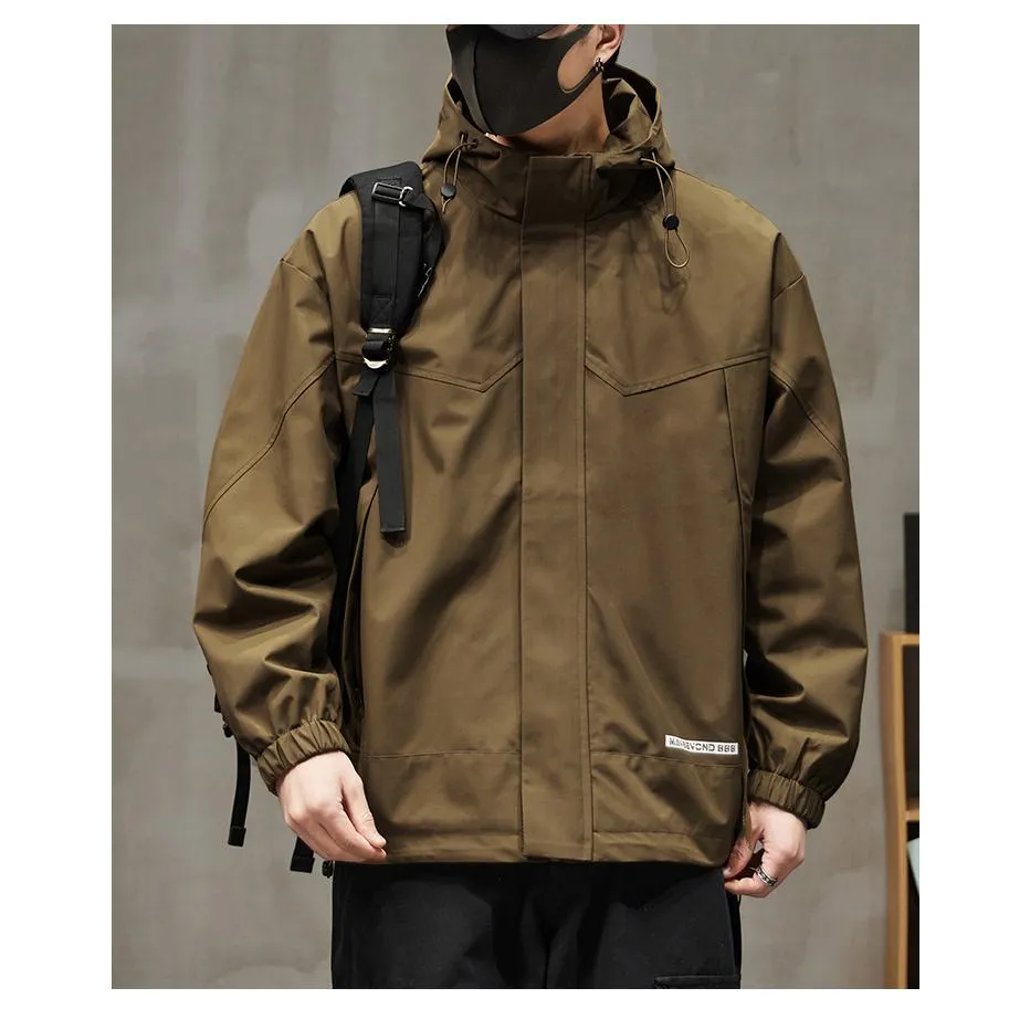 Waterproof Workwear Style Raincoat Hooded Jacket