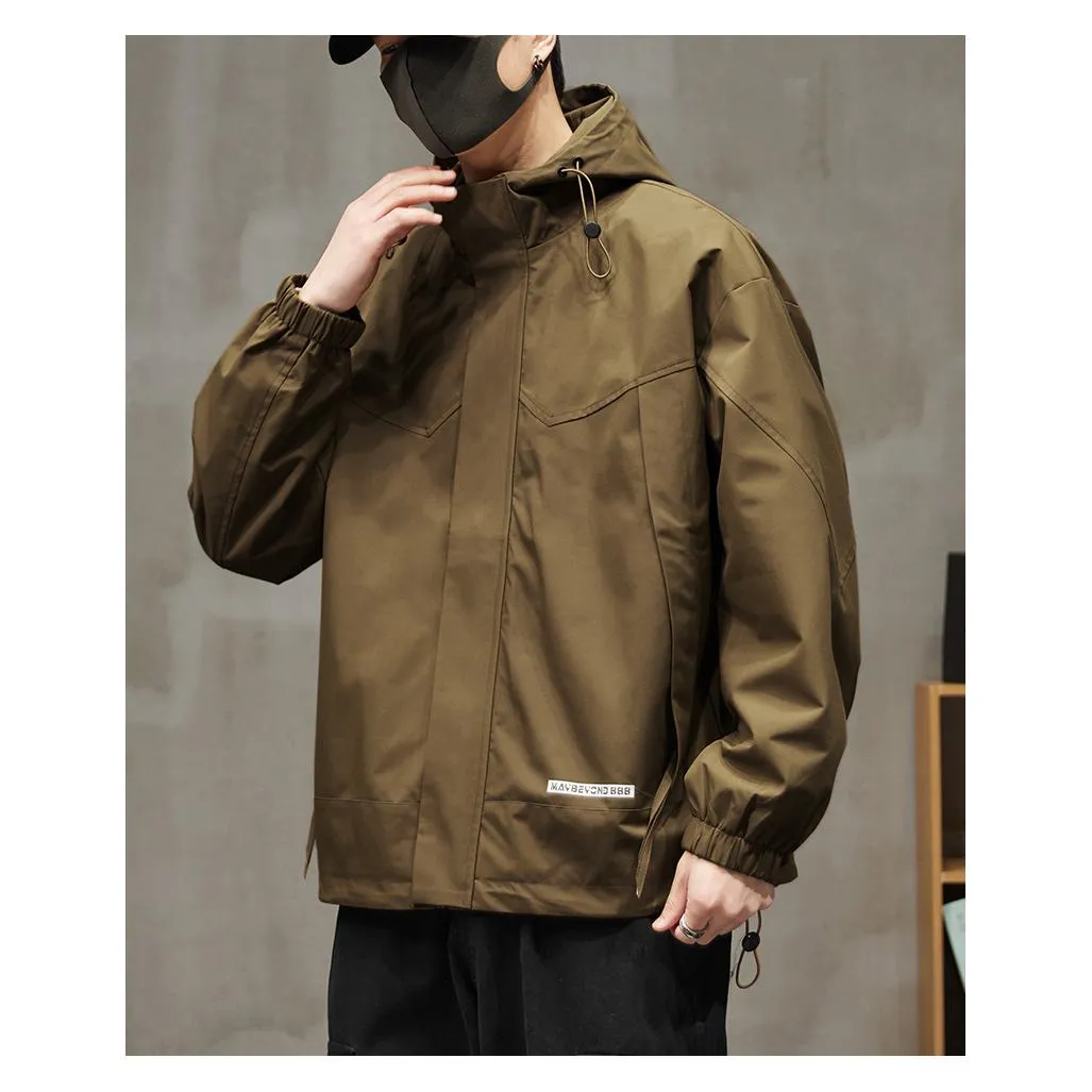 Waterproof Workwear Style Raincoat Hooded Jacket