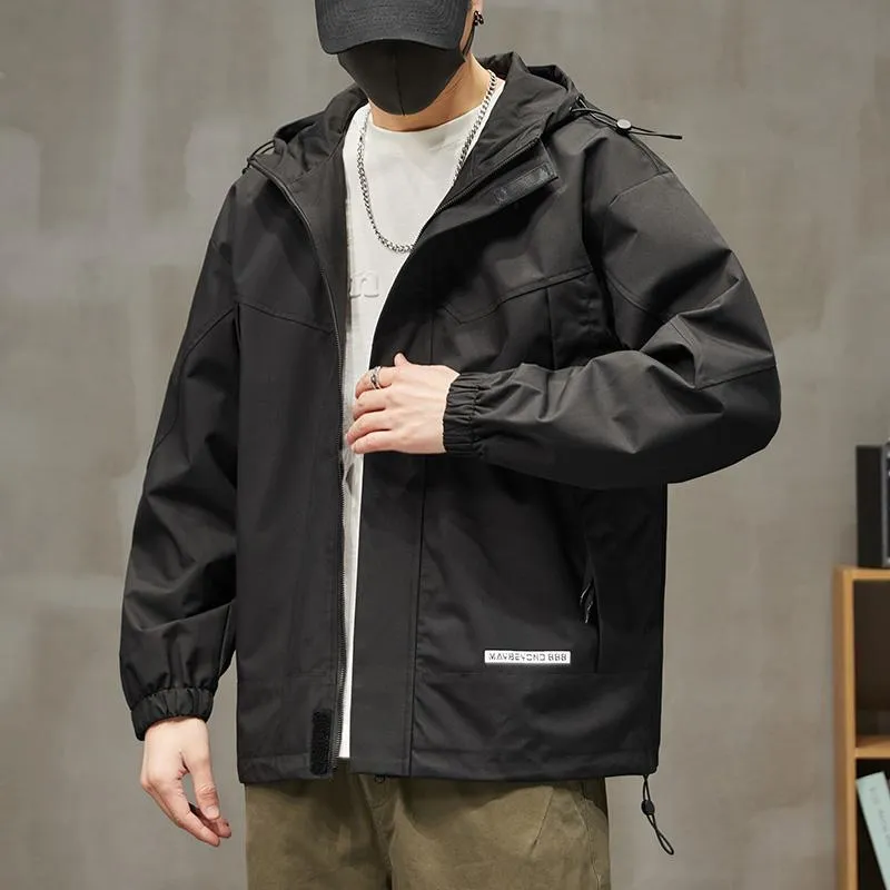 Waterproof Workwear Style Raincoat Hooded Jacket