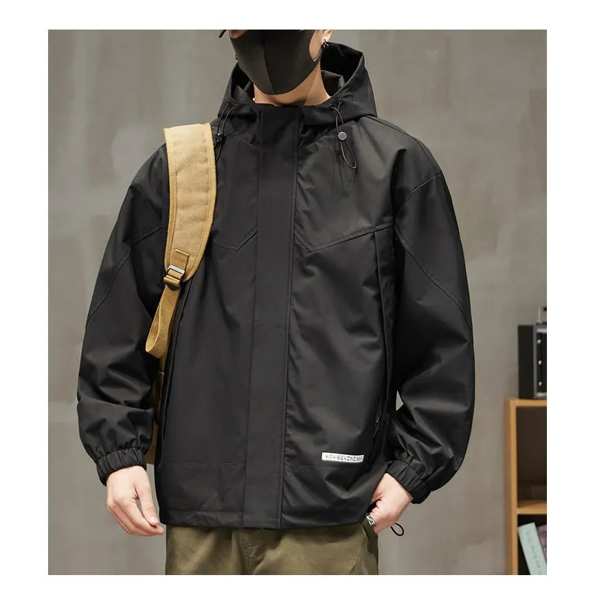 Waterproof Workwear Style Raincoat Hooded Jacket