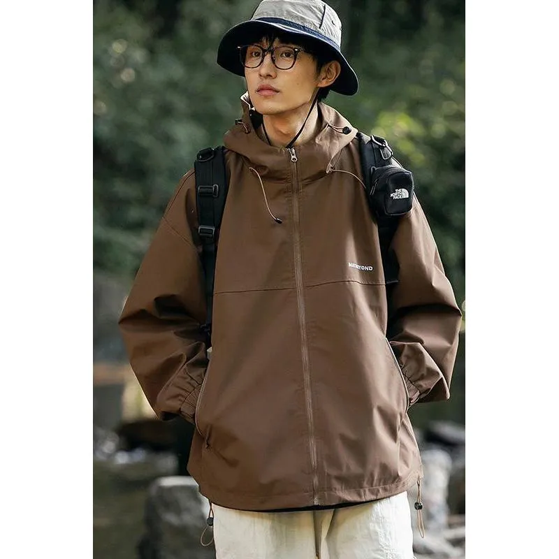 Windproof Trendy Raincoat Hooded Jacket