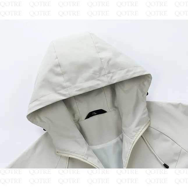 Workwear Style Camping Windproof Trendy Raincoat Hooded Jacket