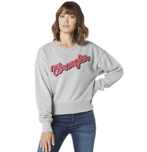 Wrangler Retro Women's Grey Script Sweatshirt 112335649