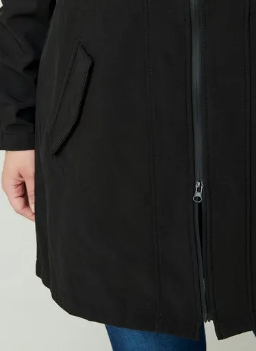 Zizzi Aspen Coat in Black