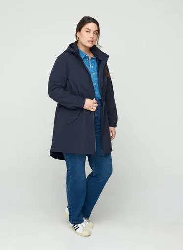 Zizzi Aspen Coat in Navy