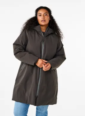 Zizzi Willa Coat in Grey